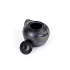 Pot artisanal en terracotta – Finition noire brute