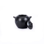 Pot en terre cuite noir brûlé fait main 11 cm