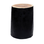 Tabouret en bois de Mungurr noir naturel 40 cm