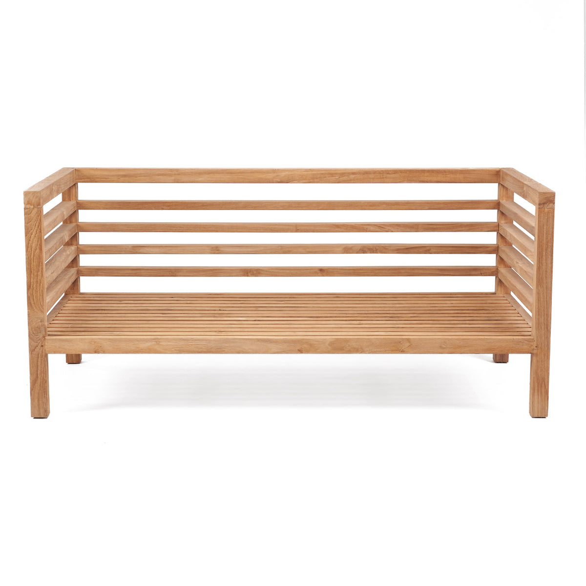 Canapé modulaire 2 places en teck recyclé naturel 160cm