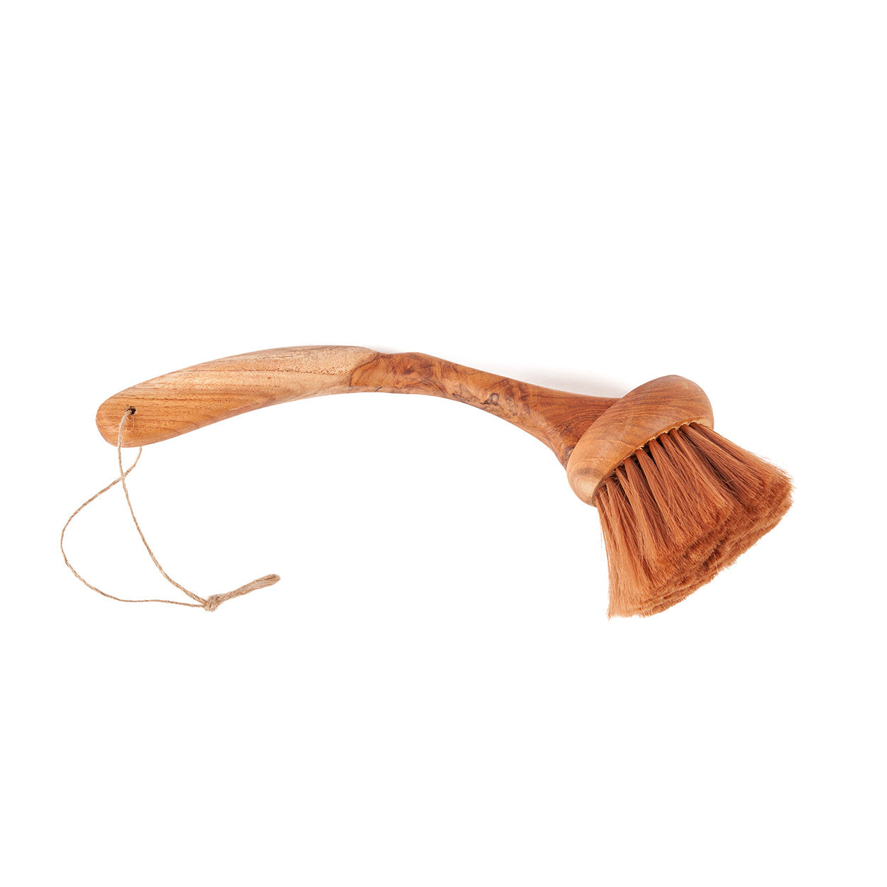 Brosse à vaisselle en bois de teck avec fibres végétales naturelles