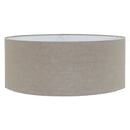 Abat-jour cylindrique en lin beige grisé pour lampe E27 – Ø50 cm