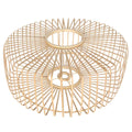 Abat-jour rond en bambou et bois naturel pour suspension – Ø60 cm