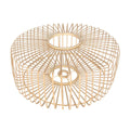 Suspension en bambou ajouré rond naturel – Ø50 cm