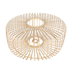 Suspension en bambou ajouré rond naturel – Ø50 cm