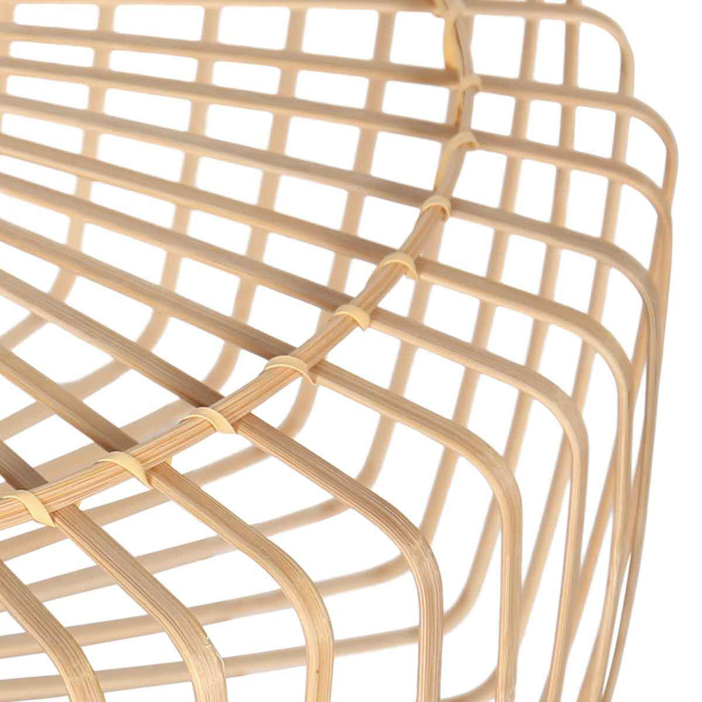 Suspension en bambou ajouré rond naturel – Ø50 cm
