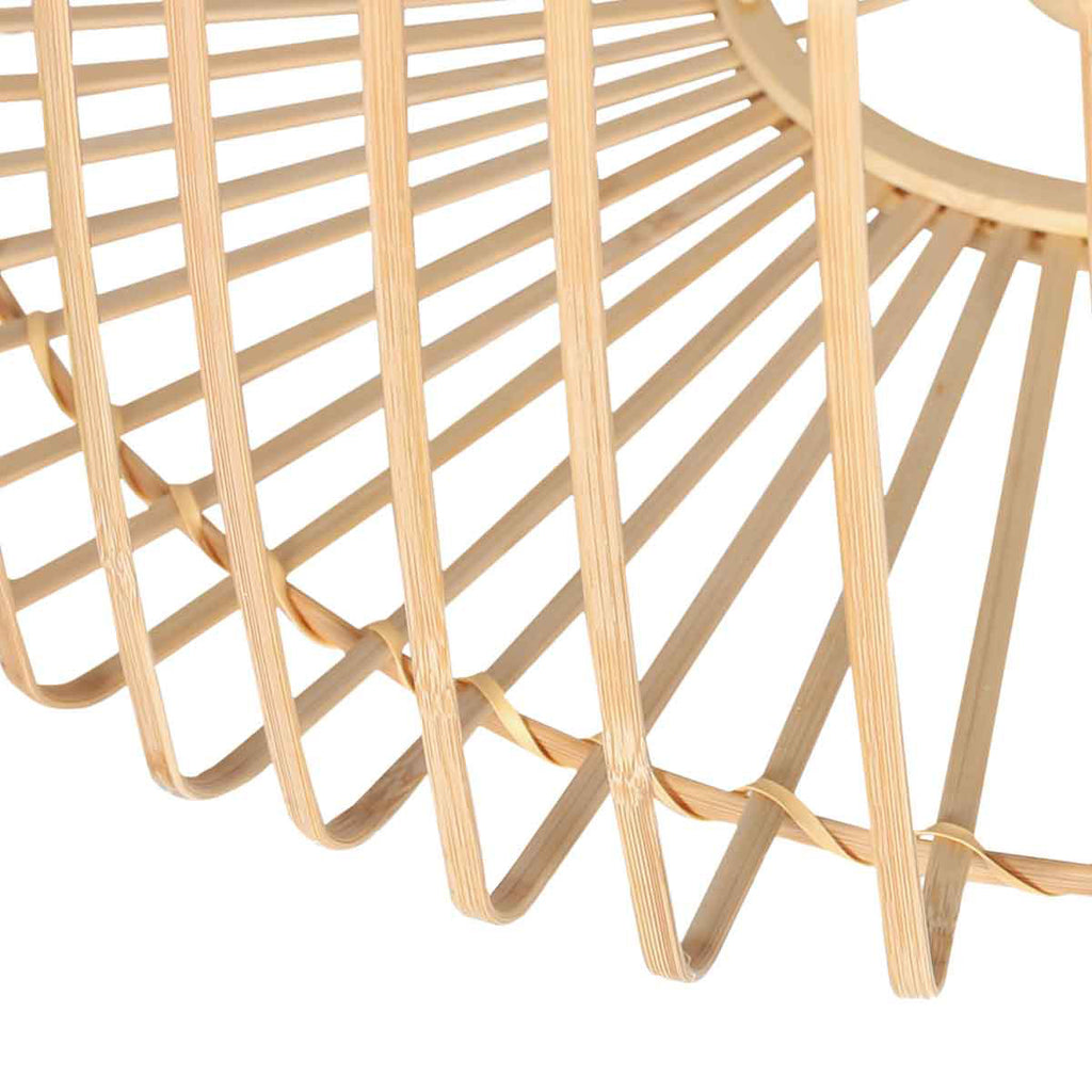 Suspension en bambou ajouré rond naturel – Ø50 cm