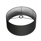 Abat-jour en lin noir intérieur blanc pour suspension ou lampadaire – Ø48 cm