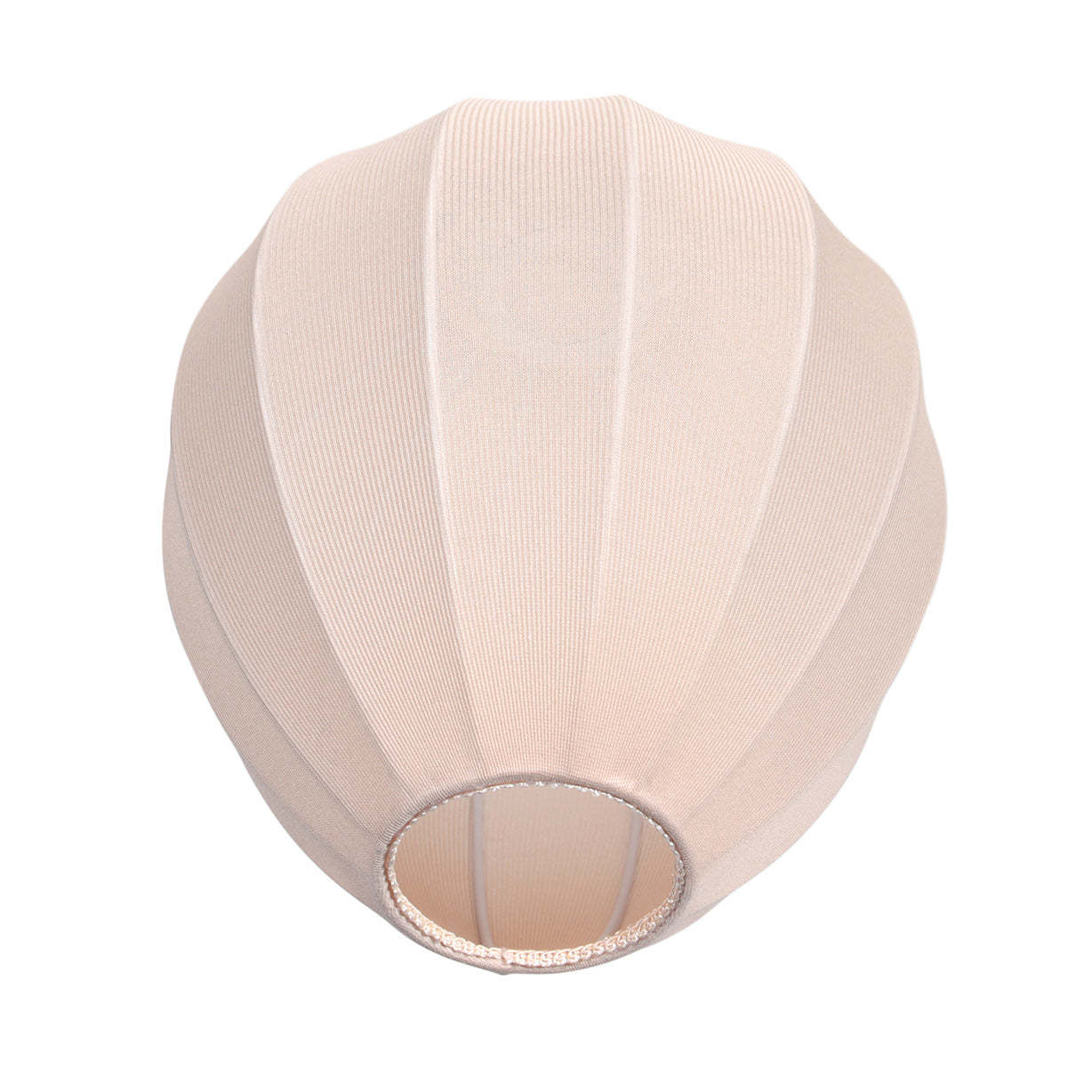 Abat-jour en lin beige forme goutte pour suspension E27 – Ø25 cm