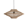 Suspension en corde naturelle ajourée forme soucoupe – Ø60 cm