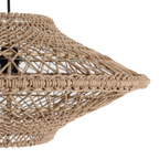 Suspension en corde naturelle ajourée forme soucoupe – Ø60 cm