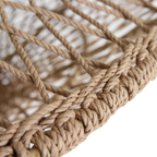 Suspension en corde naturelle ajourée forme soucoupe – Ø60 cm