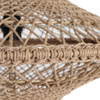 Suspension en corde naturelle ajourée forme soucoupe – Ø60 cm