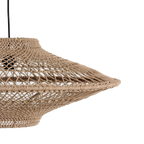 Suspension en corde tressée naturelle forme soucoupe ajourée – Ø80 cm