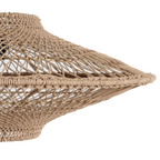Suspension en corde tressée naturelle forme soucoupe ajourée – Ø80 cm