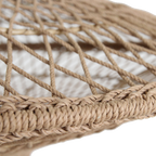 Suspension en corde tressée naturelle forme soucoupe ajourée – Ø80 cm