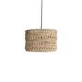 Suspension en jonc de mer tressé naturel cylindrique – Ø30 cm