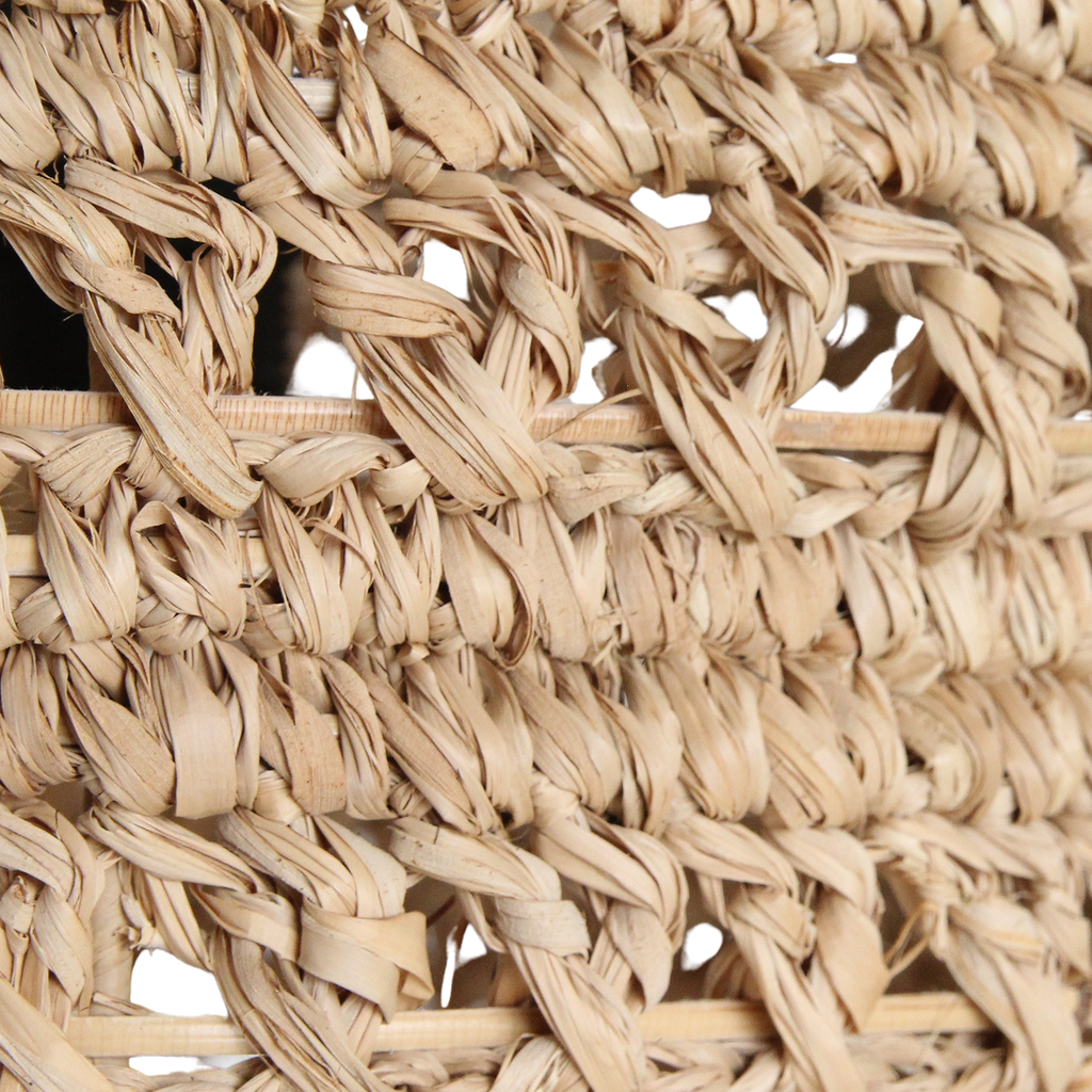 Suspension en jonc de mer tressé naturel cylindrique – Ø30 cm
