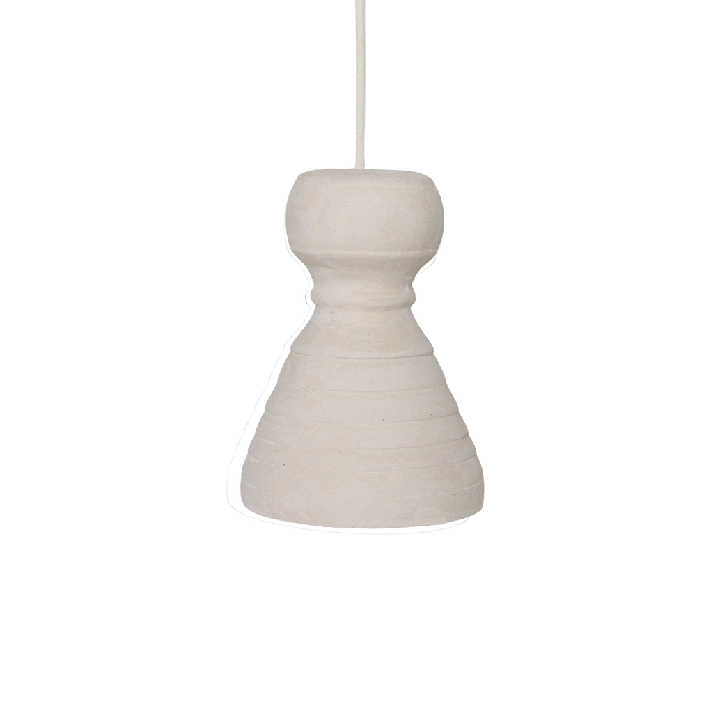 Suspension organique blanche mat pour intérieur écoresponsable – 15x20 cm