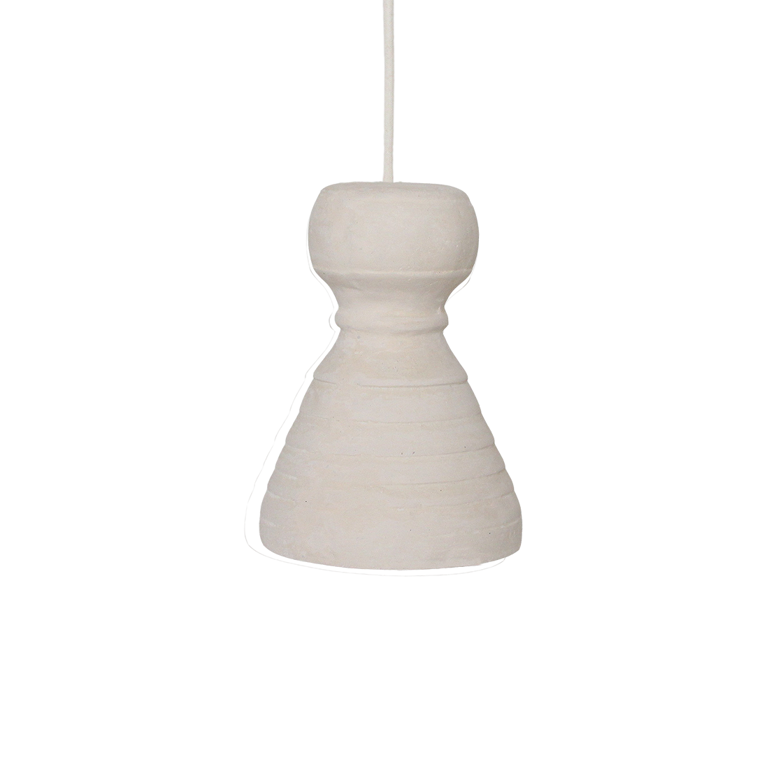 Suspension organique blanche mat pour intérieur écoresponsable – 15x20 cm