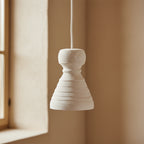 Suspension organique blanche mat pour intérieur écoresponsable – 15x20 cm