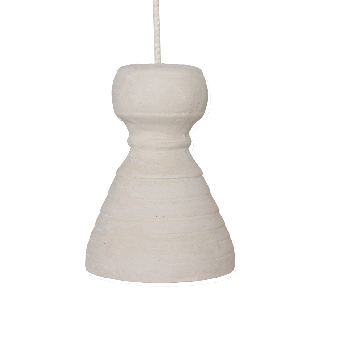 Suspension organique blanche mat pour intérieur écoresponsable – 15x20 cm