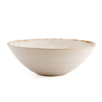 Bol de service en céramique blanche bord doré – Ø32 cm