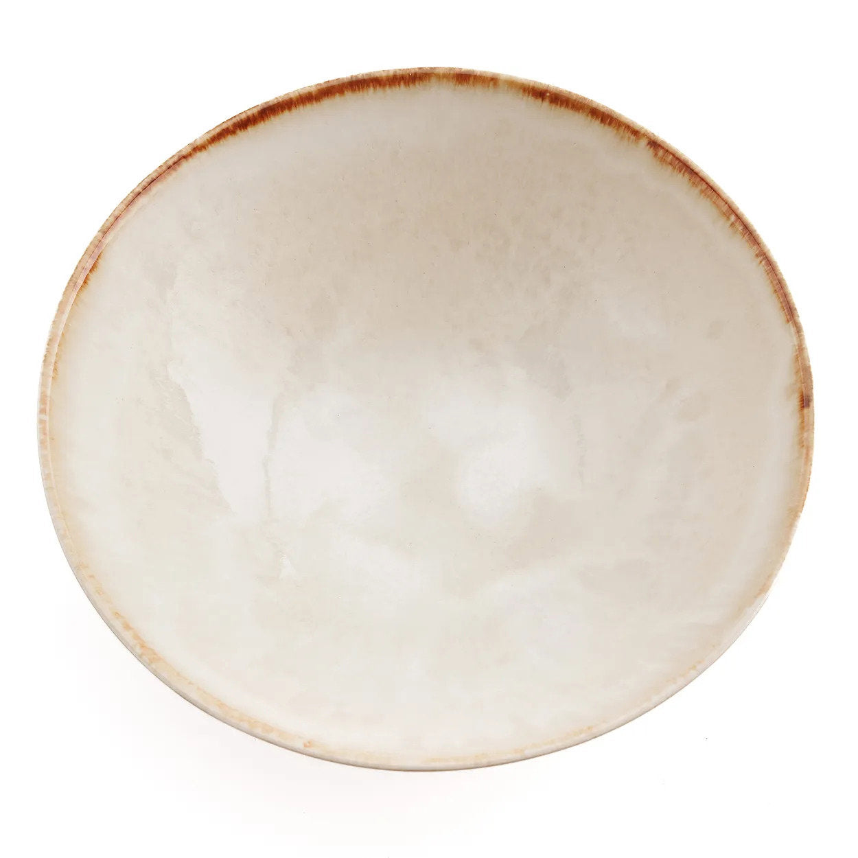 Bol de service en céramique blanche bord doré – Ø32 cm