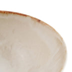 Bol de service en céramique blanche bord doré – Ø32 cm