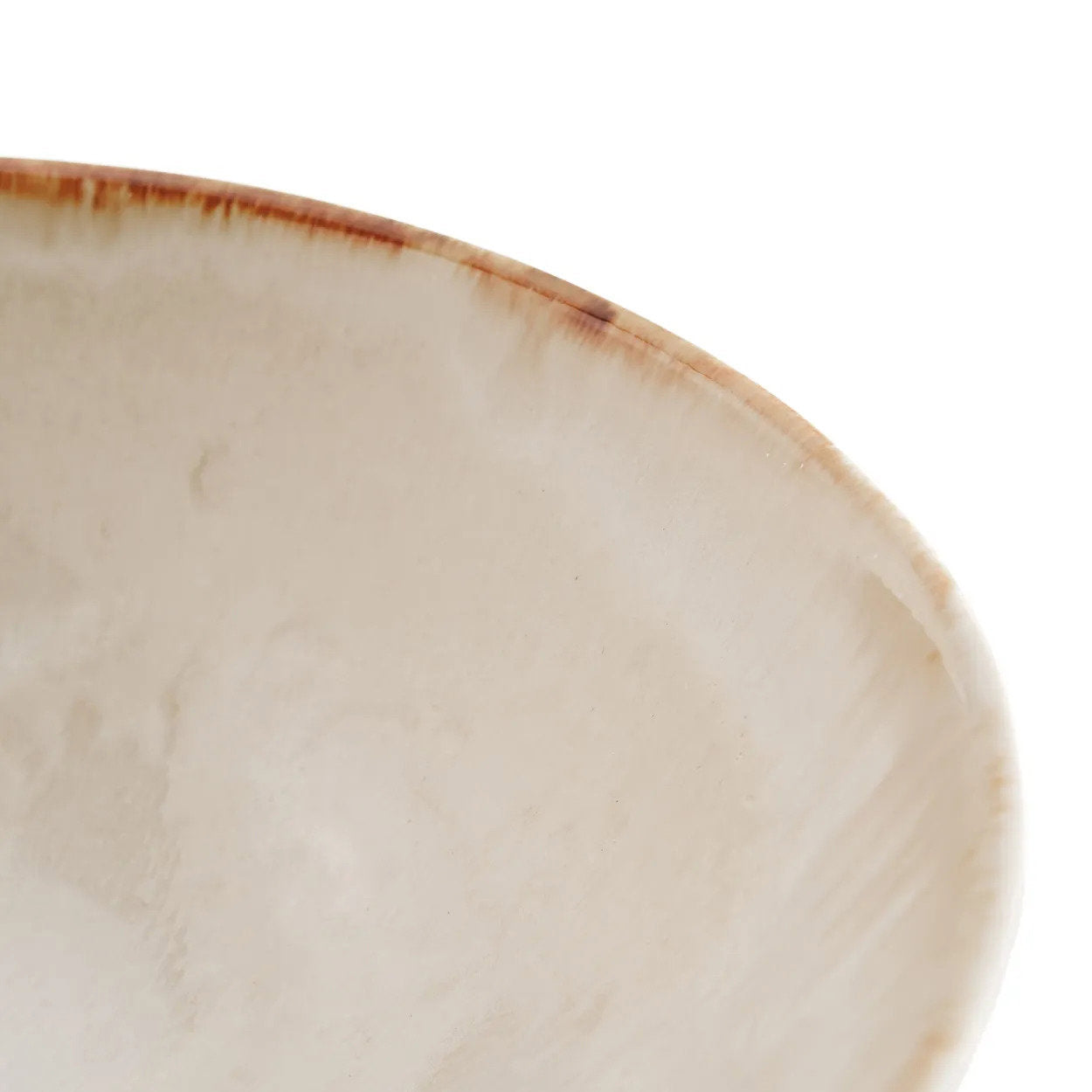 Bol de service en céramique blanche bord doré – Ø32 cm