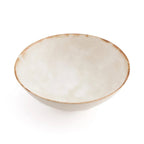 Bol de service en céramique blanche bord doré – Ø32 cm