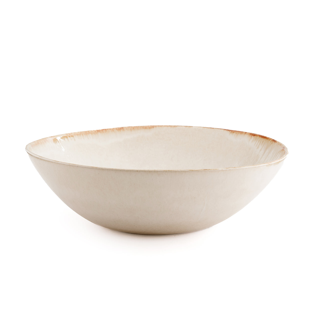 Bol en céramique rond – Blanc cassé - Ø27 cm