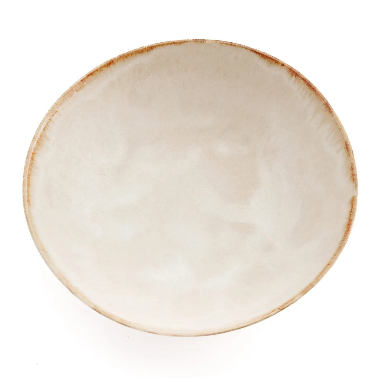 Bol en céramique rond – Blanc cassé - Ø27 cm