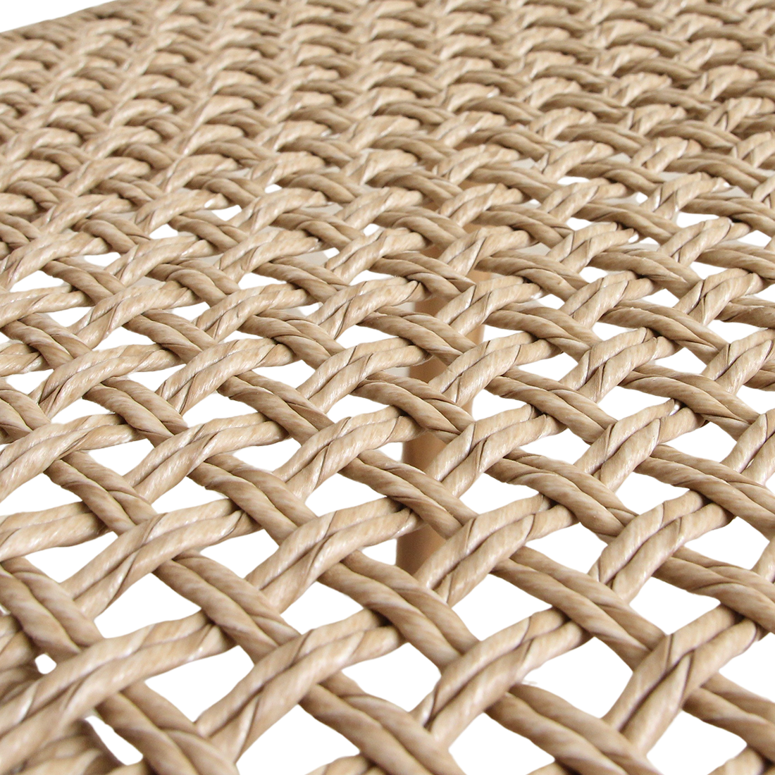 Chaise de jardin teck naturel et corde tressée - Lot de 2