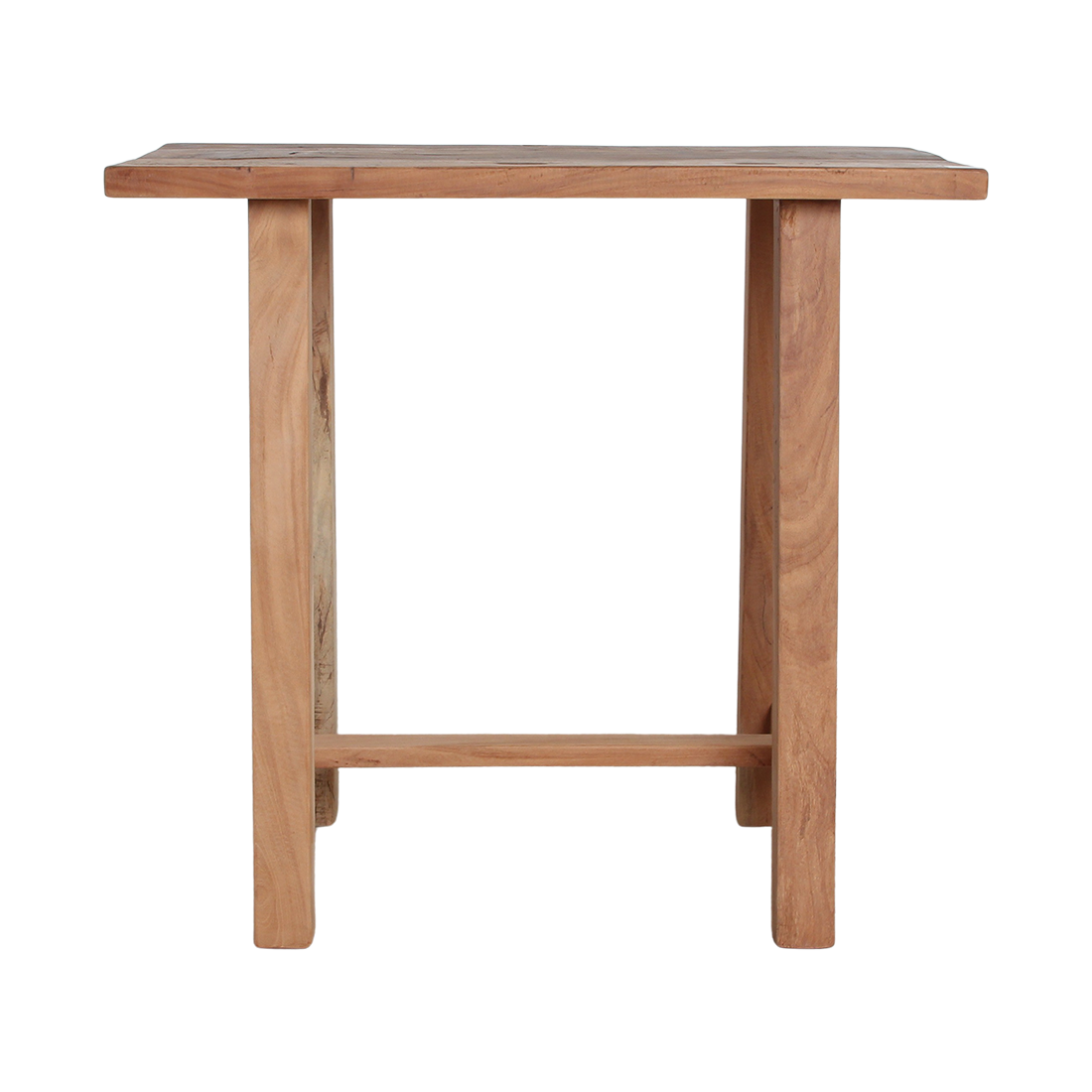 Table d’appoint en bois recyclé forme organique brun naturel – 85x43 cm