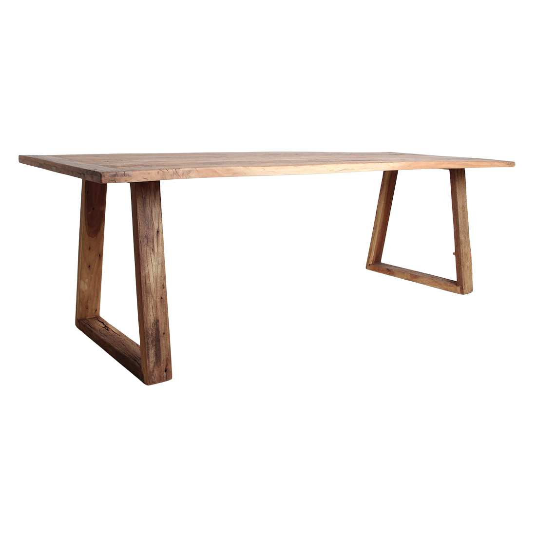 Table à manger en teck recyclé FSC rustique – 200x90 cm