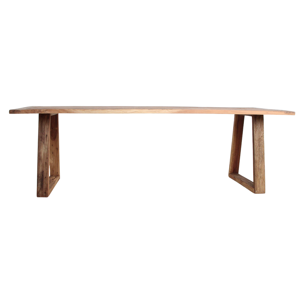 Table à manger en teck recyclé FSC rustique – 200x90 cm