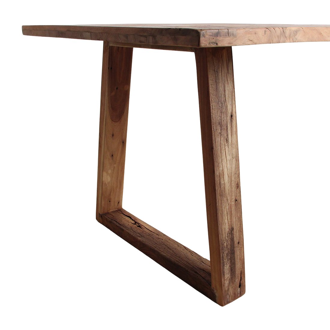 Table à manger en teck recyclé FSC rustique – 200x90 cm