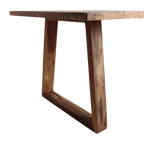 Table à manger en teck recyclé avec pieds trapézoïdaux – 240x90 cm