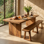 Table à manger en bois recyclé naturel pour salle à manger – 240x90 cm