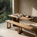 Table à manger en bois recyclé naturel pour salle à manger – 240x90 cm