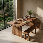 Table à manger en bois recyclé naturel pour salle à manger – 240x90 cm