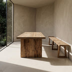 Table à manger en bois recyclé naturel pour salle à manger – 240x90 cm