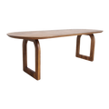 Table à manger ovale en bois de manguier brun chaleureux - 200x90 cm