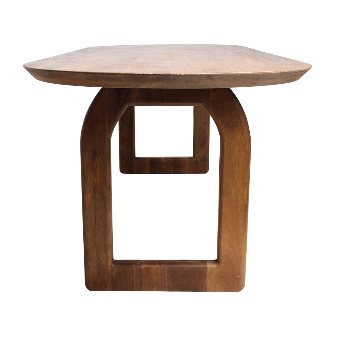 Table à manger ovale en bois de manguier brun chaleureux - 200x90 cm