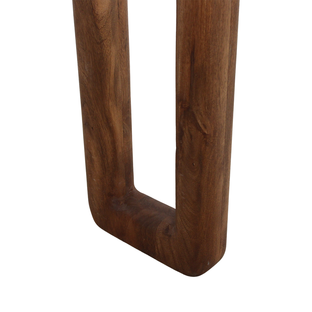 Console murale en bois de manguier brun pieds sculptés – 140x35 cm