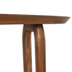 Console murale en bois de manguier brun pieds sculptés – 140x35 cm