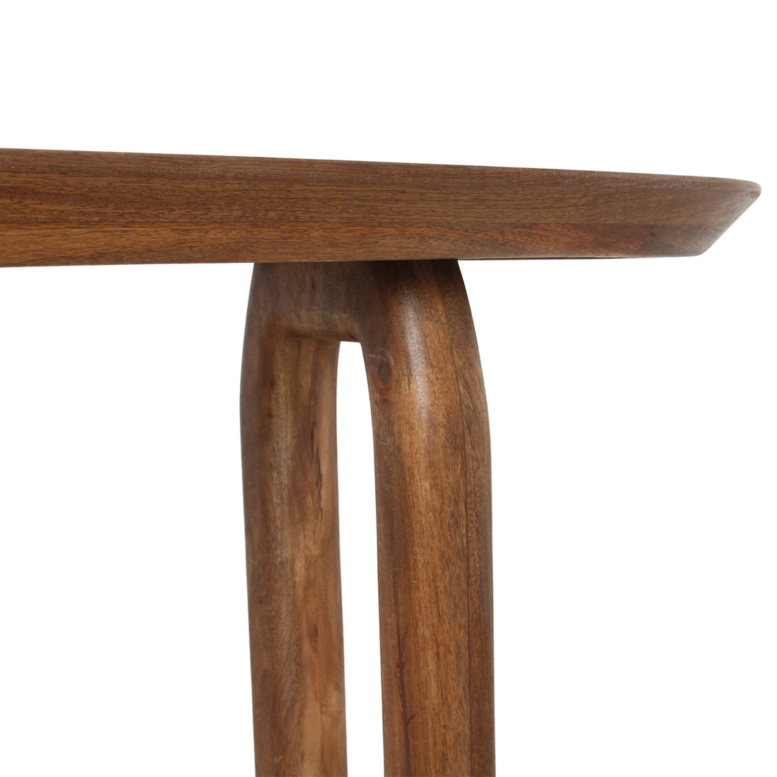 Console murale en bois de manguier brun pieds sculptés – 140x35 cm