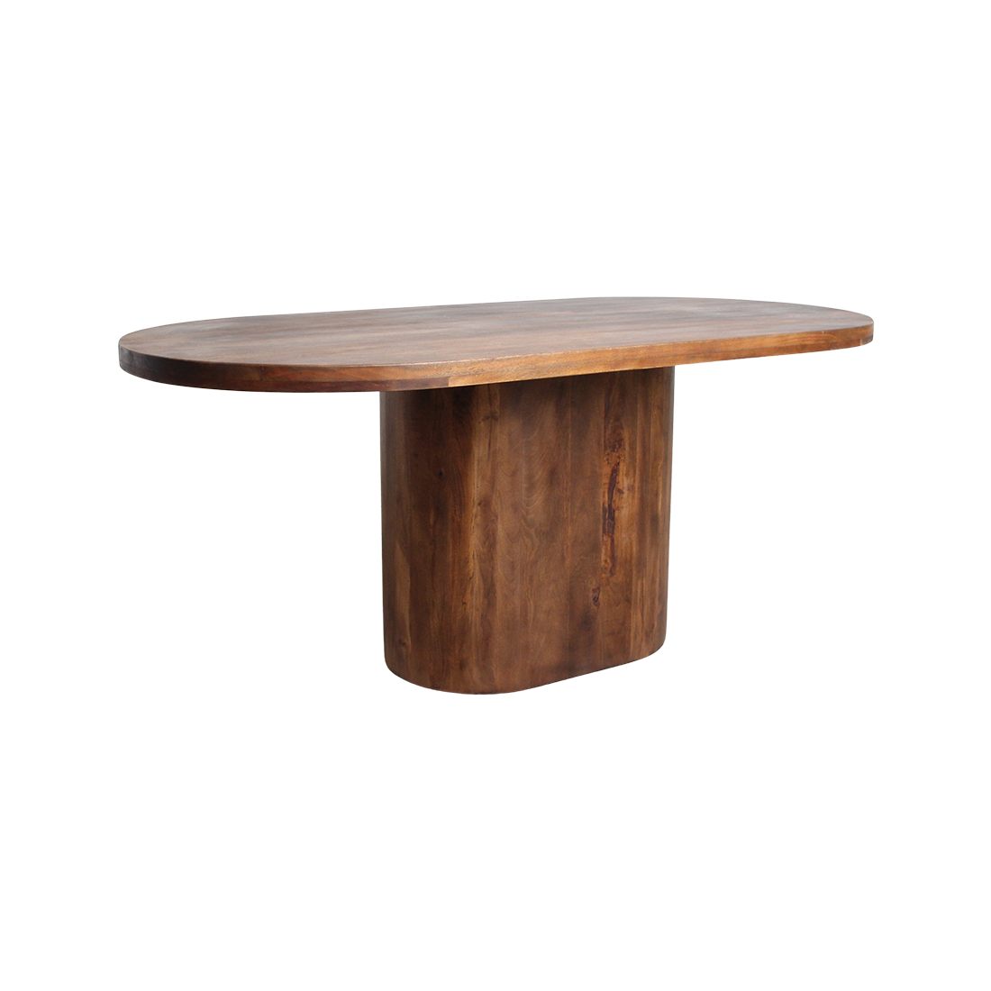Table à manger ovale en bois de manguier brun chaleureux – 200x110 cm