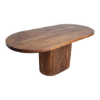 Table à manger ovale en bois de manguier brun chaleureux – 200x110 cm